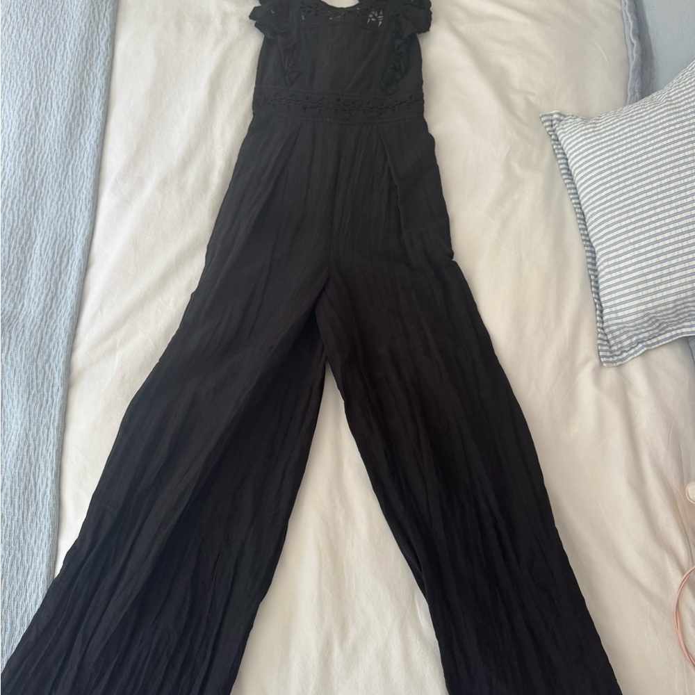 Ulla Johnson Black Velvet Jumpsuit for Versatile Occasions